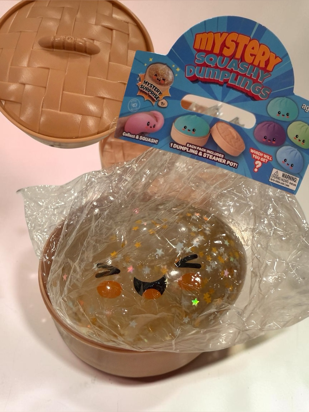 Rare Gold Star Glitter Mystery Squishy Dumpling Viral Chase Toy